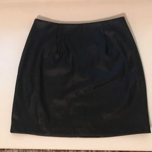 Black faux leather skirt